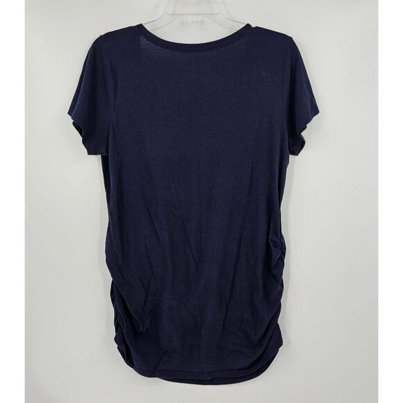 Set of 3 Motherhood Maternity T-Shirts Sz L Sretch Gray Blue Maroon Cap Sleeves - Picture 5 of 10